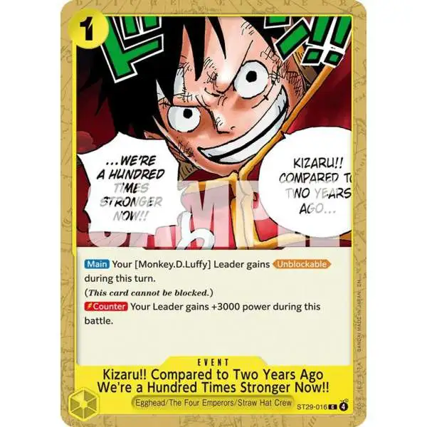 One Piece Trading Card Game Starter Deck 29: Egghead Common Kizaru!! Compared to Two Years Ago We're a Hundred Times Stronger Now!! ST29-016