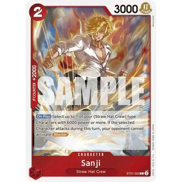 One Piece Trading Card Game Starter Deck EX: Gear 5 Common Sanji ST21-003
