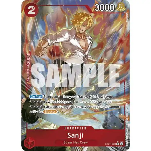 One Piece Trading Card Game Starter Deck EX: Gear 5 Common Sanji ST21-003 [Parallel]