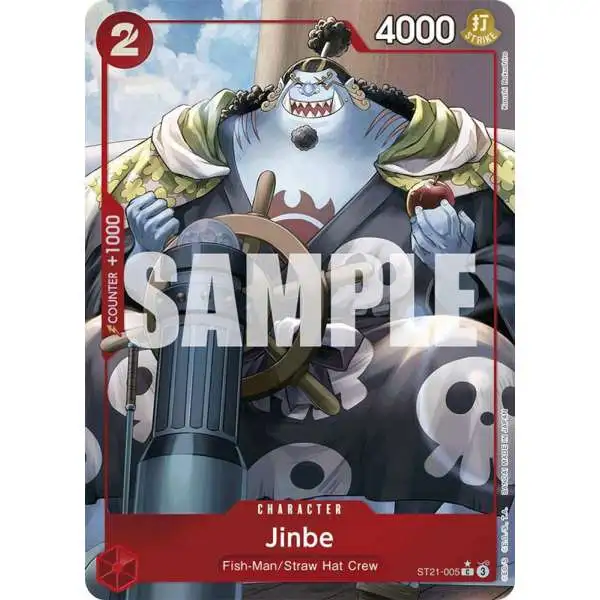 One Piece Trading Card Game Starter Deck EX: Gear 5 Common Jinbe ST21-005 [Parallel]