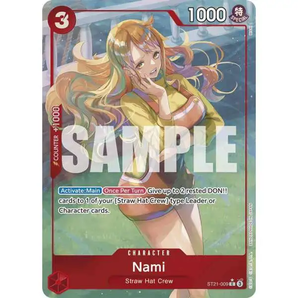 One Piece Trading Card Game Starter Deck EX: Gear 5 Common Nami ST21-009 [Parallel]
