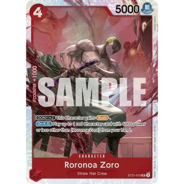 One Piece Trading Card Game Starter Deck EX: Gear 5 Super Rare Roronoa Zoro ST21-015