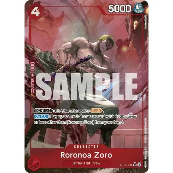 One Piece Trading Card Game Starter Deck EX: Gear 5 Super Rare Roronoa Zoro ST21-015 [Parallel]