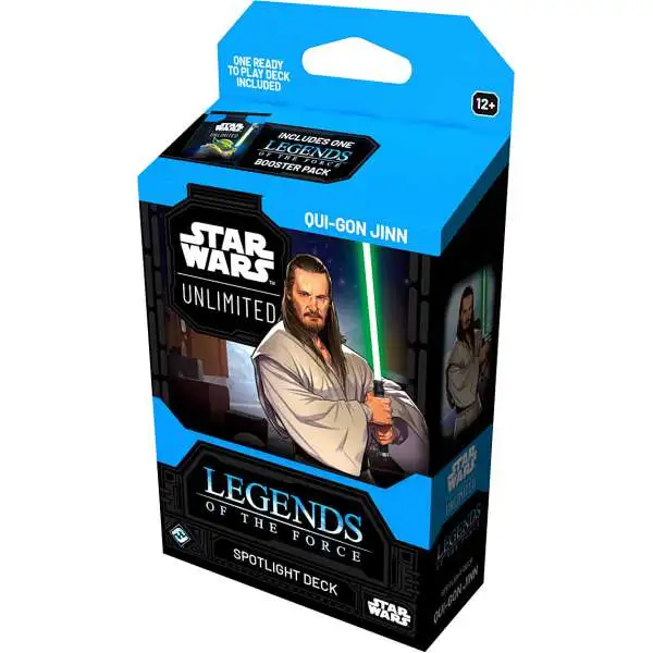 Star Wars: Unlimited Trading Card Game Legends of the Force Qui-Gon Jinn Spotlight Deck [50 Cards, Plus 1 Booster Pack]