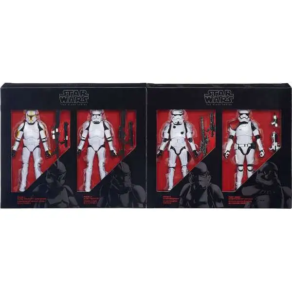 Star Wars Black Series Phase II Clone Trooper, Commander, Imperial & First Order Stormtroopers Exclusive Action Figure 4-Pack
