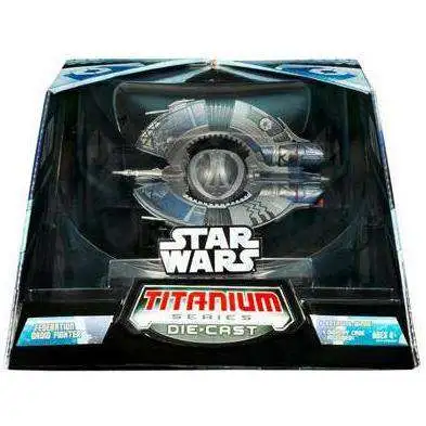 Star Wars Clone Wars Titanium Series Ultra Vehicles Droid Tri-Fighter Diecast Vehicle [Damaged Package]