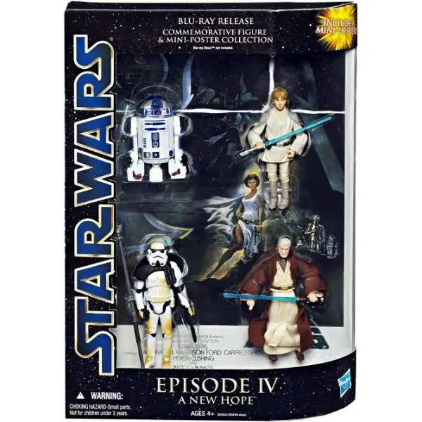Star Wars A New Hope DVD Collections Blu-Ray Release Commemorative Action Figure Set [Episode IV]