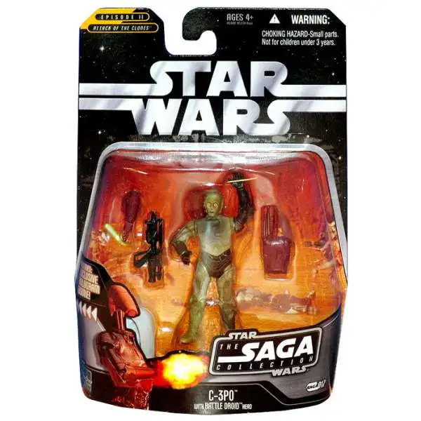 Star Wars Attack of the Clones 2006 Saga Collection C-3PO With Battle Droid Head Action Figure #17