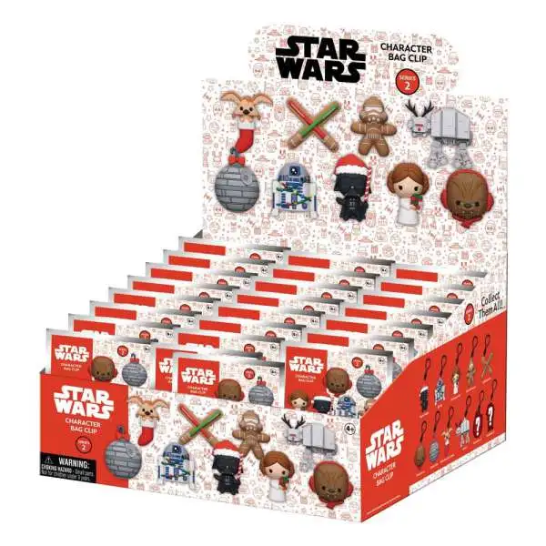 3D Figural Foam Bag Clip Star Wars Seasonal Series 2 2-Inch Mystery Box [24 Packs]