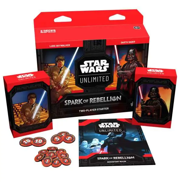 Star Wars: Unlimited Trading Card Game Spark of Rebellion 2-Player Starter Deck Set [Luke Skywalker Vs. Darth Vader]