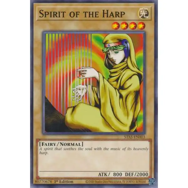 YuGiOh Trading Card Game 2-Player Starter Set Common Spirit of the Harp STAS-EN003