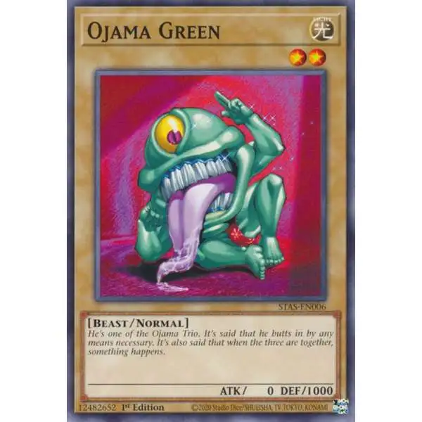 YuGiOh Trading Card Game 2-Player Starter Set Common Ojama Green STAS-EN006