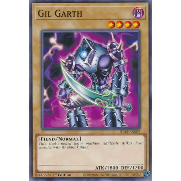 YuGiOh Trading Card Game 2-Player Starter Set Common Gil Garth STAS-EN007