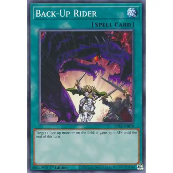 YuGiOh Trading Card Game 2-Player Starter Set Common Back-Up Rider STAS-EN010