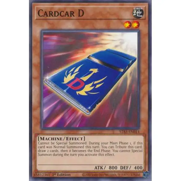 YuGiOh Trading Card Game 2-Player Starter Set Common Cardcar D STAS-EN014