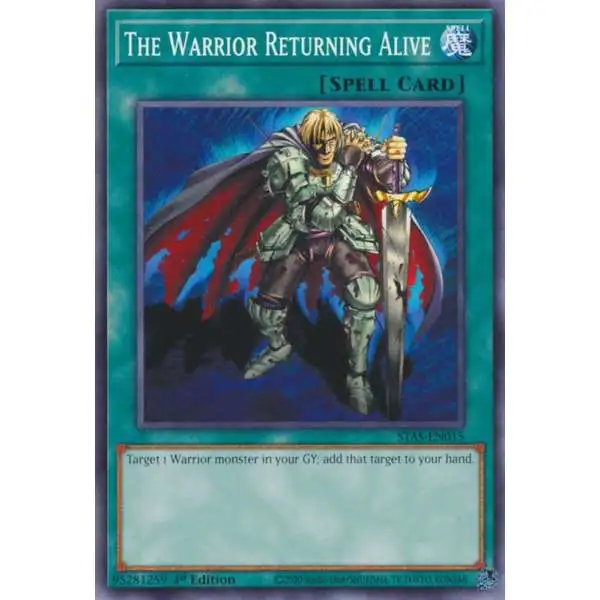 YuGiOh Trading Card Game 2-Player Starter Set Common The Warrior Returning Alive STAS-EN015