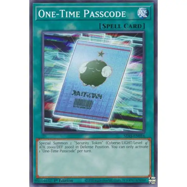 YuGiOh Trading Card Game 2-Player Starter Set Common One-Time Passcode STAS-EN016