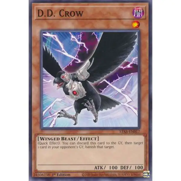 YuGiOh Trading Card Game 2-Player Starter Set Common D.D. Crow STAS-EN017