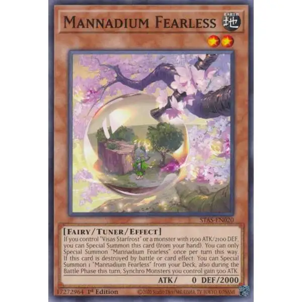 YuGiOh Trading Card Game 2-Player Starter Set Common Mannadium Fearless STAS-EN020