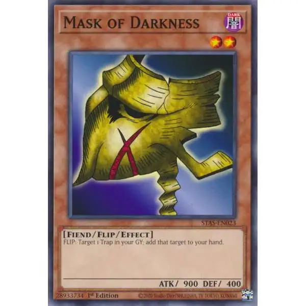 YuGiOh Trading Card Game 2-Player Starter Set Common Mask of Darkness STAS-EN023