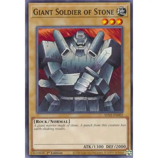 YuGiOh Trading Card Game 2-Player Starter Set Common Giant Soldier of Stone STAX-EN002