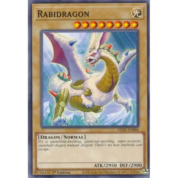 YuGiOh Trading Card Game 2-Player Starter Set Common Rabidragon STAX-EN004