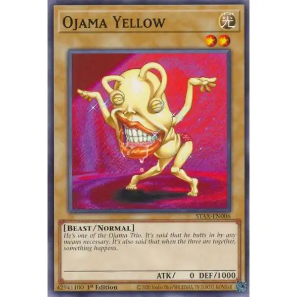 YuGiOh Trading Card Game 2-Player Starter Set Common Ojama Yellow STAX-EN006