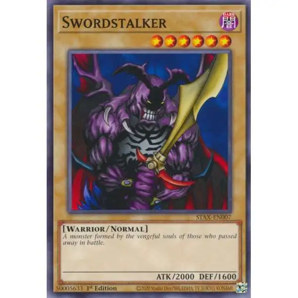 YuGiOh Trading Card Game 2-Player Starter Set Common Swordstalker STAX-EN007