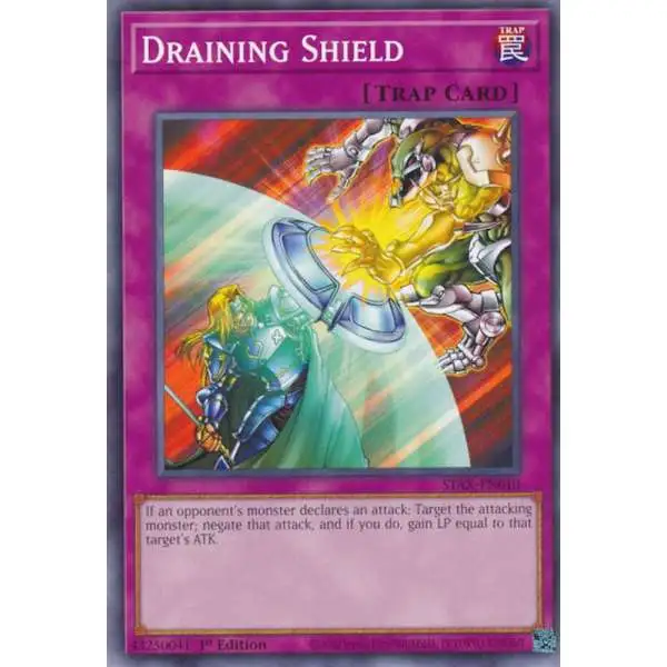 YuGiOh Trading Card Game 2-Player Starter Set Common Draining Shield STAX-EN010