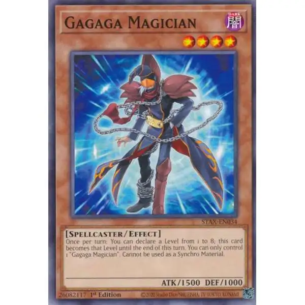 YuGiOh Trading Card Game 2-Player Starter Set Common Gagaga Magician STAX-EN034