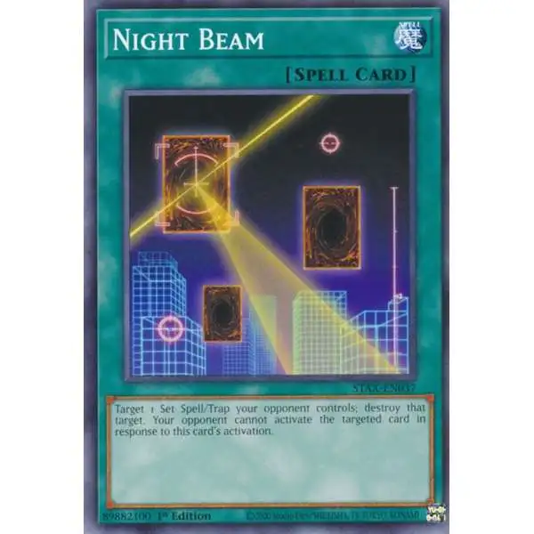 YuGiOh Trading Card Game 2-Player Starter Set Common Night Beam STAX-EN037