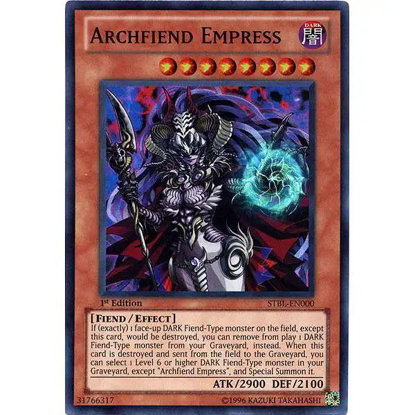 YuGiOh YuGiOh 5D's Starstrike Blast Super Rare Archfiend Empress STBL-EN000