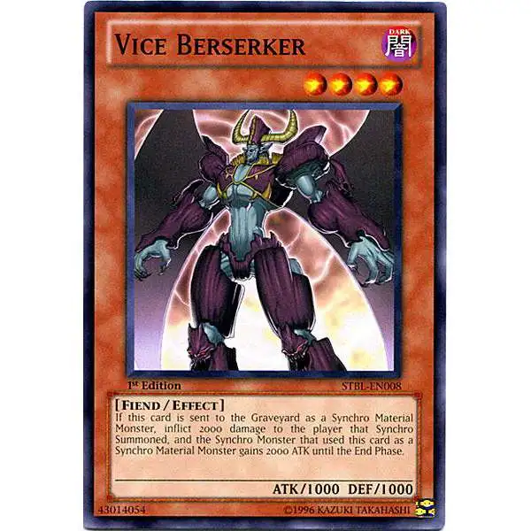 YuGiOh YuGiOh 5D's Starstrike Blast Common Vice Berserker STBL-EN008