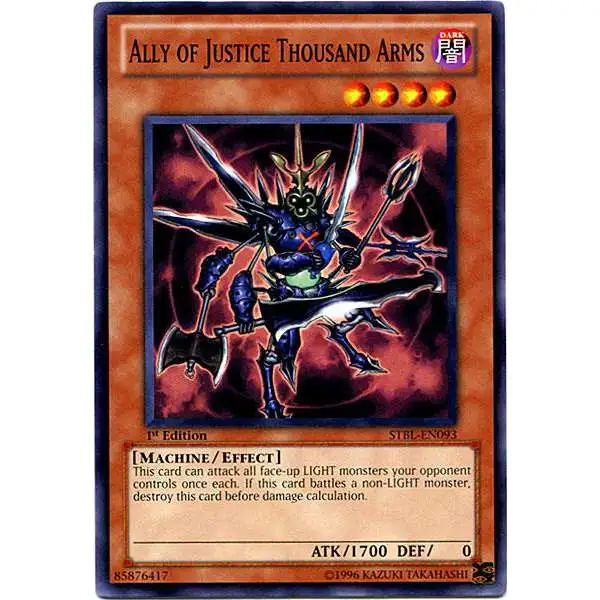 YuGiOh YuGiOh 5D's Starstrike Blast Common Ally of Justice Thousand Arms STBL-EN093