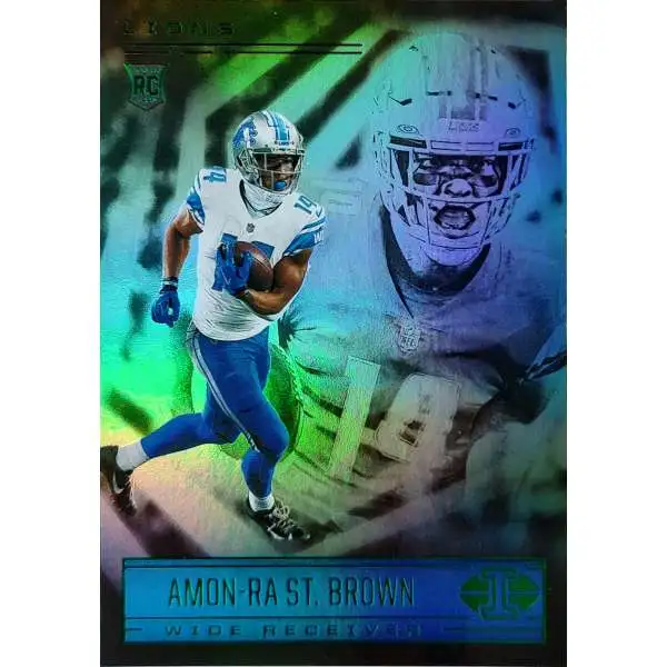 Amon-Ra St. Brown 2021 PANINI PLAYBOOK ROOKIE RC HOLO #131 DETROIT LIONS!