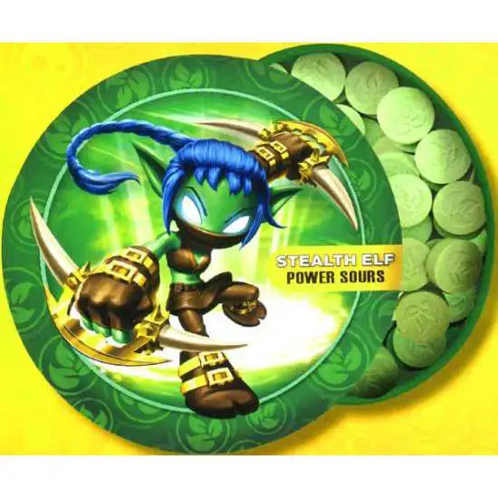 Skylanders Giants Stealth Elf Candy Tin [Sour Green Apple Flavor]