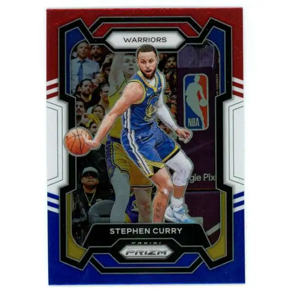NBA 2023-24 Panini Prizm Basketball Red White & Blue Stephen Curry #119