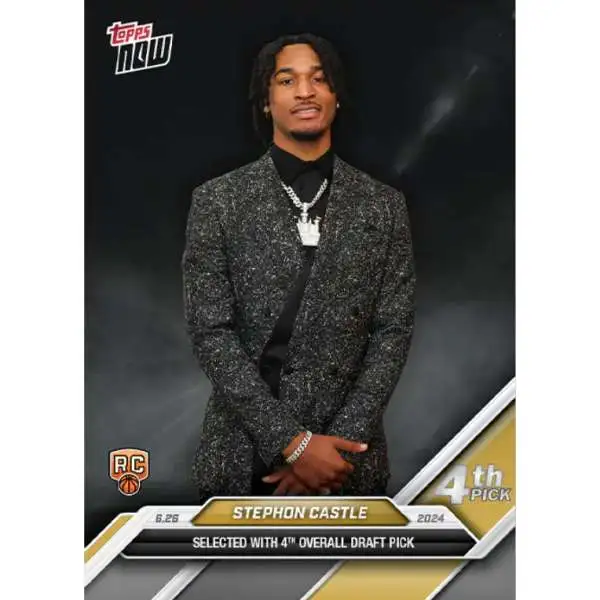 NBA San Antonio Spurs 2024 NOW Basketball Stephon Castle D-3 [Rookie Card, 4th Overall Draft Pick]