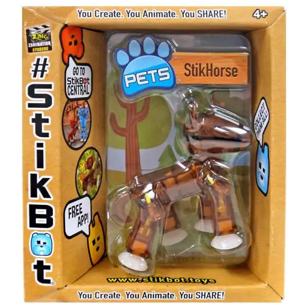 Stikbot Pets Series 2 StikHorse Figure [Brown]