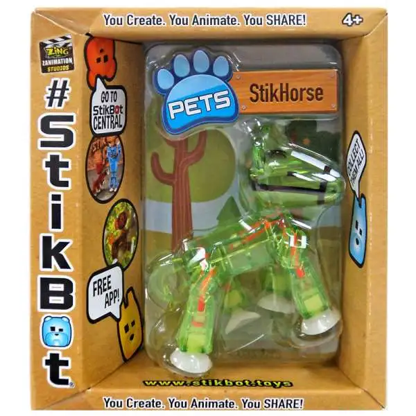 Stikbot Pets Series 2 StikHorse Figure [Green]