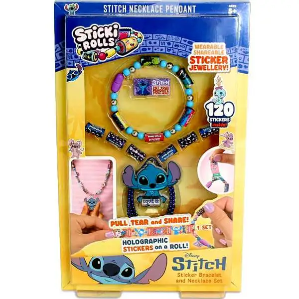 Sticki Rolls Lilo & Stitch Stitch Pendant Pack [120 Stickers Inside, Wearable, Shareable Sticker Jewelry!]