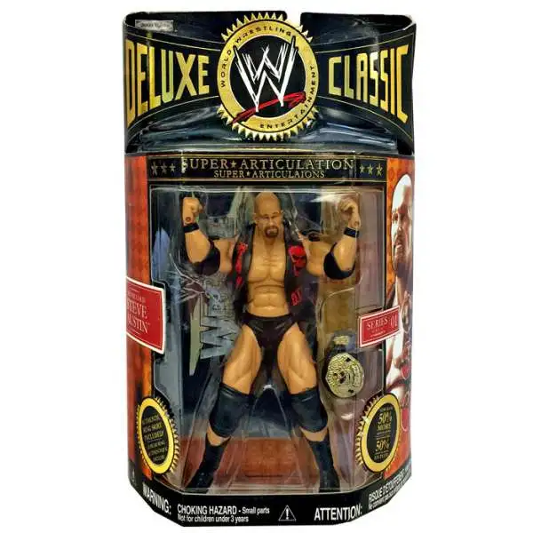 WWE Wrestling Deluxe Classic Superstars Series 1 Stone Cold Steve Austin Action Figure