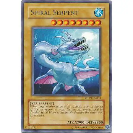 YuGiOh GX Trading Card Game Strike of Neos Rare Spiral Serpent STON-EN003