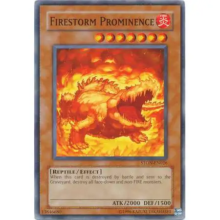 YuGiOh GX Trading Card Game Strike of Neos Common Firestorm Prominence STON-EN026