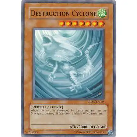 YuGiOh GX Trading Card Game Strike of Neos Common Destruction Cyclone STON-EN028