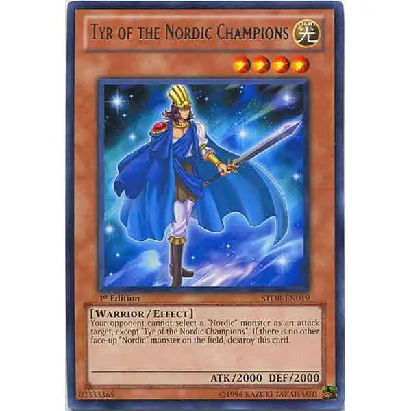 YuGiOh YuGiOh 5D's Storm of Ragnarok Rare Tyr of the Nordic Champions STOR-EN019