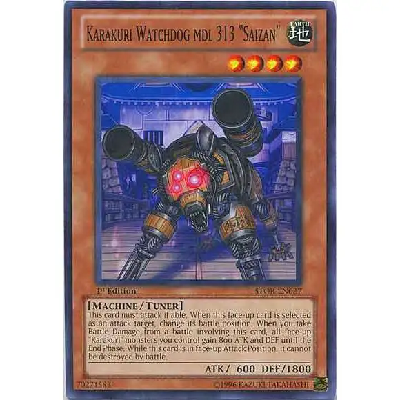 YuGiOh YuGiOh 5D's Storm of Ragnarok Common Karakuri Watchdog mdl 313 "Saizan" STOR-EN027