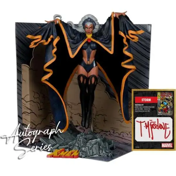McFarlane Toys Marvel Gold Label Collection AUTOGRAPH Series Storm Posed Figure with Scene [Marvel Tales Featuring Spider-Man & The X-Men #236]