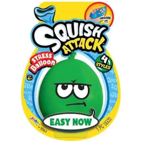 Squish Attack Stress Balloon Easy Now Green Squeeze Toy