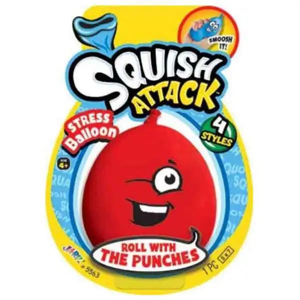 Squish Attack Stress Balloon Roll with the Punches Red Squeeze Toy
